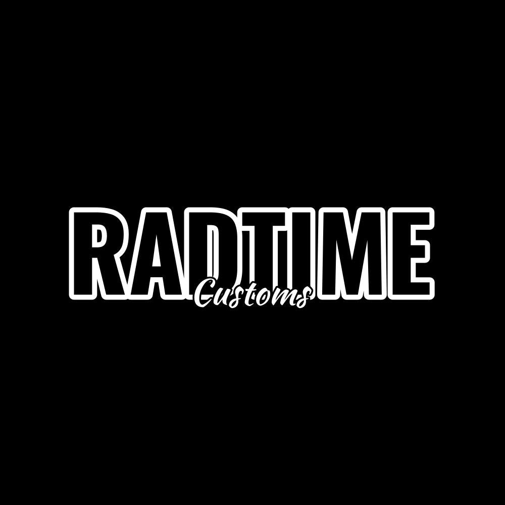 Radtime White Logo Black T